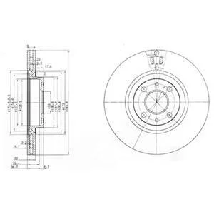 Диск гальмівний Delphi BG2407