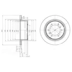 Диск гальмівний Delphi BG3105