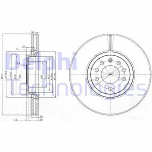 Диск гальмівний Delphi BG3973