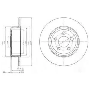 Диск гальмівний Delphi BG4074