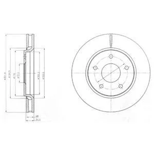 Диск гальмівний Delphi BG4248