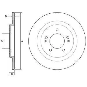 Диск гальмівний Delphi BG4563C