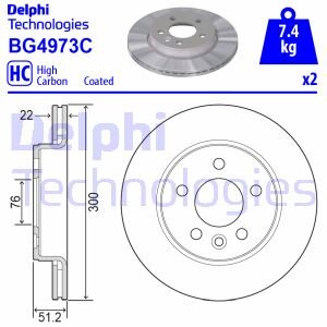 Диск тормозной Delphi BG4973C