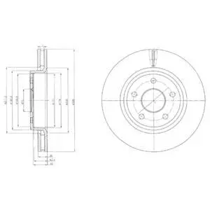 Диск гальмівний передн лів/прав (328ммx30мм) JEEP COMMANDER, GRAND CHEROKEE II, GRAND CHEROKEE III 10.01-10.11 Delphi BG9058 (фото 1)