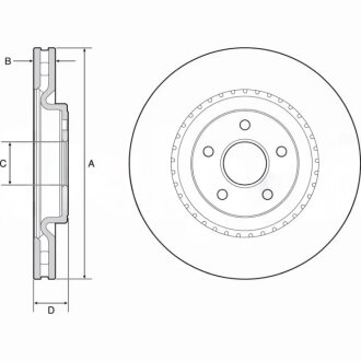 Диск гальмівний Delphi BG9213C