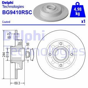 Диск гальмівний Delphi BG9410RSC (фото 1)