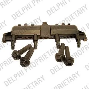 Котушка запалювання CITROEN BERLINGO, SAXO, XSARA, XSARA PICASSO PEUGEOT 106 II, 206, 306, 406, PARTNER 1.1-1.6 04.93- Delphi CE20010-12B1 (фото 1)