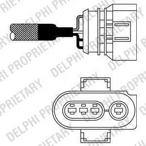 Лямбда-зонд AUDI A8, S8 / FORD GALAXY / SEAT ALAMBRA, CORDOBA, IBIZA, INCA, TOLEDO / VOLKSWAGEN C Delphi ES10568-12B1