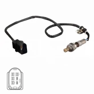 Лямбда-зонд (кількість дротів 5, 750мм) AUDI A3 SEAT ALTEA, ALTEA XL, LEON, TOLEDO III SKODA OCTAVIA II VW GOLF PLUS V, GOLF V, GOLF VI, JETTA III, TOURAN 1.6/1.6ALK/1.6LPG 05.03-12.13 Delphi ES21102-12B1