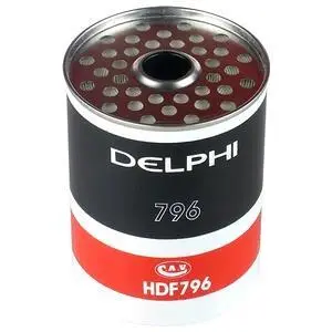 Паливний фільтр CITROEN XM FIAT REGATA FORD GRANADA II, MONDEO I, MONDEO II, P 100 II, SIERRA, SIERRA I JEEP CJ5 - CJ8 LADA NIVA LANCIA DELTA I, PRISMA, THEMA 1.8D-2.5D 08.77-04.09 Delphi HDF796 (фото 1)