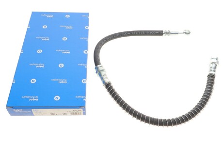 Шланг гальмівний (передній) Mitsubishi Outlander 2.0/2.4 02-12 (L=593mm) (opt-om) Delphi LH7350