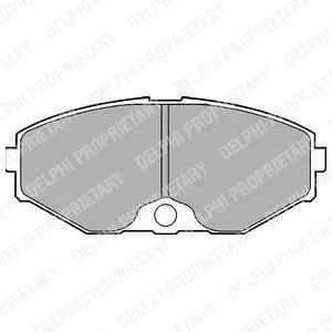 Комплект гальмівних колодок передн, INFINITI J30, Q45 I NISSAN CEDRIC, CEFIRO III, MAXIMA / MAXIMA QX IV, MAXIMA / MAXIMA QX V, MAXIMA III, PRAIRIE LIBERTY 2.0/3.0/4.5 10.88-11.03 Delphi LP1058 (фото 1)