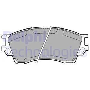 Комплект гальмівних колодок передн, MAZDA B-SERIE, XEDOS 9 2.0-2.5D 07.93-11.06 Delphi LP1063