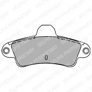 Комплект гальмівних колодок задн, FORD COUGAR, MONDEO I, MONDEO II 1.6-2.5 01.93-12.01 Delphi LP1242 (фото 1)