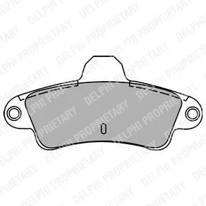 Комплект гальмівних колодок задн, FORD COUGAR, MONDEO I, MONDEO II 1.6-2.5 01.93-12.01 Delphi LP1242