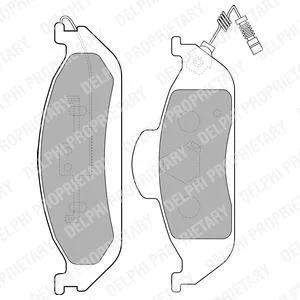 Комплект гальмівних колодок передн, MERCEDES M (W163) 2.3-4.3 02.98-06.05 Delphi LP1299