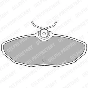 Комплект гальмівних колодок задн, DODGE VIPER JAGUAR S-TYPE II, XJ, X-TYPE I 2.2D-8.0 10.97-12.09 Delphi LP1505