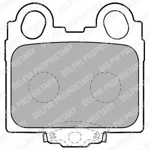 Комплект гальмівних колодок задн, LEXUS GS, IS I, IS SPORTCROSS, SC TOYOTA ALTEZZA, ALTEZZA GITA, ARISTO, BREVIS, MARK II, MARK II IX, PROGRES, VEROSSA 2.0-4.3 08.97-07.10 Delphi LP1510 (фото 1)