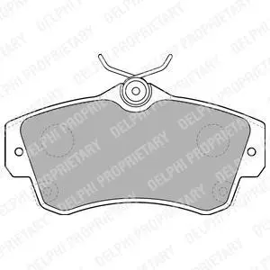 Комплект гальмівних колодок передн, CHRYSLER PT CRUISER DODGE NEON II 1.6-2.4 08.99- Delphi LP1522 (фото 1)