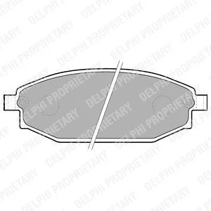 Комплект гальмівних колодок передн, HYUNDAI GALLOPER I, GALLOPER II 2.5D/3.0 08.91-12.03 Delphi LP1665