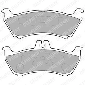 Комплект гальмівних колодок задн, MERCEDES M (W163) 2.3-4.3 02.98-06.05 Delphi LP1692