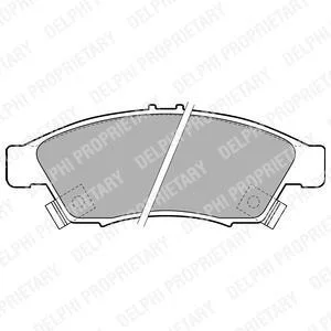 Комплект гальмівних колодок передн, SUZUKI LIANA 1.3/1.4D/1.6 07.01- Delphi LP1739