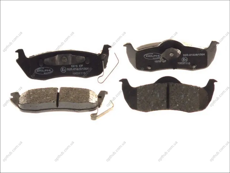 Комплект гальмівних колодок задн, JEEP COMMANDER, GRAND CHEROKEE III NISSAN ARMADA MK I 3.0D-6.1 08.03-12.10 Delphi LP1975 (фото 1)