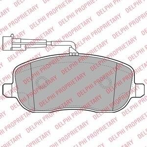 Комплект гальмівних колодок з 4 шт. дисків Delphi LP2024