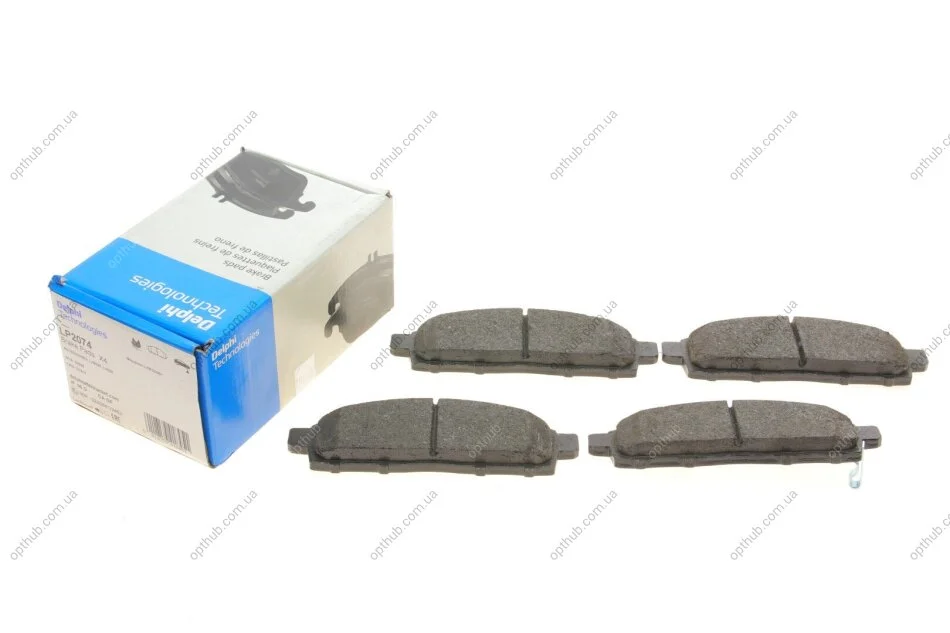 Колодки гальмівні (передні) Mitsubishi L200 05-/Pajero Sport II 08-/Fiat Fullback 16- DELPHI UA63 Delphi LP2074 (фото 1)