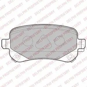 Комплект гальмівних колодок задн (без комплектуючих), CHRYSLER GRAND VOYAGER V, TOWN & COUNTRY, VOYAGER V DODGE GRAND, JOURNEY FIAT FREEMONT 2.0D-4.0 06.07- Delphi LP2174 (фото 1)