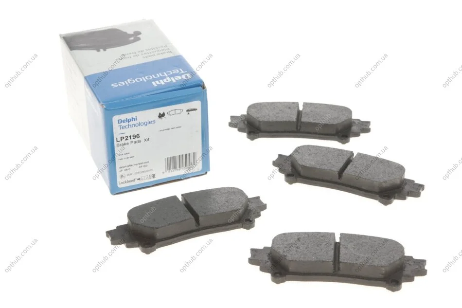 Колодки гальмівні (задні) Toyota Highlander 14-/Prius 08-/Lexus GS 12-/RC 14-/RX 08-15 DELPHI UA63 Delphi LP2196 (фото 1)
