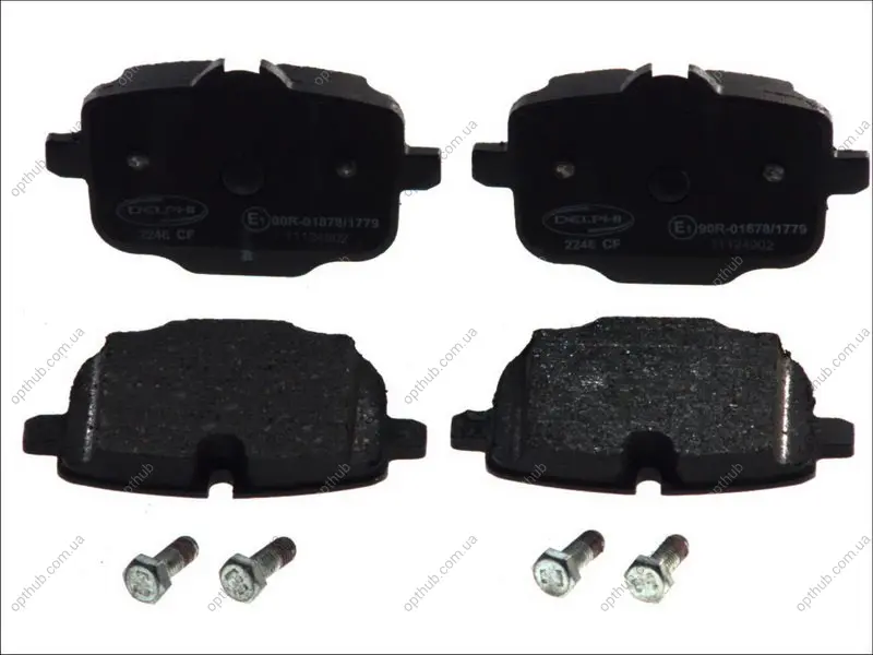 Комплект гальмівних колодок задн, BMW 2 (G42, G87), 3 (G20, G80, G28), 3 (G21, G81), 4 (G22, G82), 4 (G23, G83), 5 (F10), 5 (F11), 5 (G30, F90), 5 (G31), 6 (F12), 6 (F13) 1.6-Electric 06.09- Delphi LP2246 (фото 1)