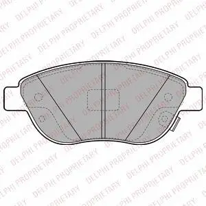 Комплект гальмівних колодок передн, FIAT 500L 0.9-1.6D 09.12- Delphi LP2476 (фото 1)