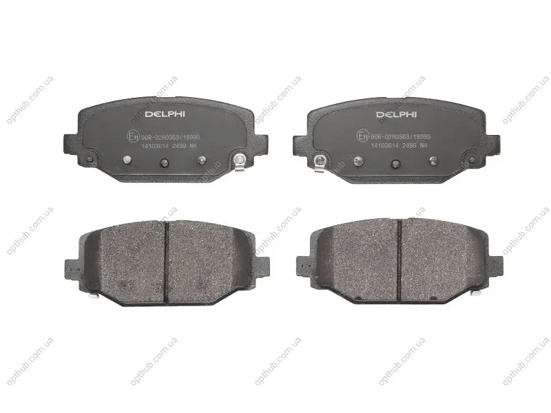 Комплект гальмівних колодок задн, CHRYSLER GRAND VOYAGER V, TOWN & COUNTRY, VOYAGER V DODGE JOURNEY FIAT FREEMONT LANCIA VOYAGER VW ROUTAN 2.0D-4.0 10.07- Delphi LP2499 (фото 1)