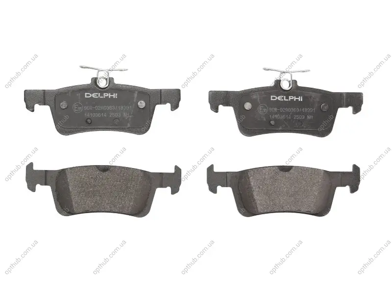 Комплект гальмівних колодок задн, CITROEN BERLINGO PEUGEOT 3008 II, 308, 308 II, 508 II, PARTNER, RIFTER 1.2-2.0D 09.13- Delphi LP2503 (фото 1)