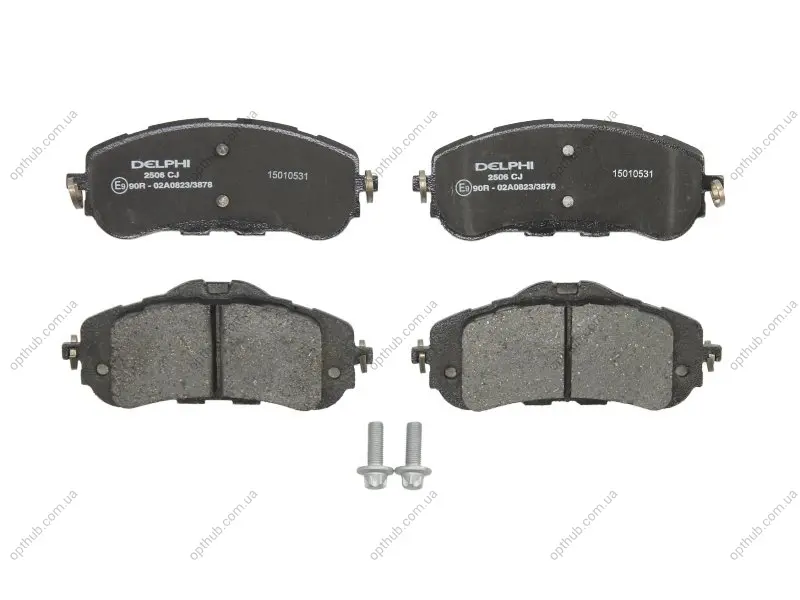 Комплект гальмівних колодок передн, CITROEN BERLINGO OPEL ASTRA L, COMBO PEUGEOT 308, 308 II, 308 III, PARTNER, RIFTER TOYOTA PROACE CITY 1.2-Electric 09.13- Delphi LP2506 (фото 1)