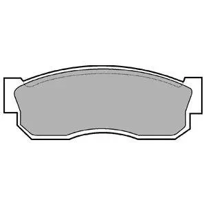 Комплект гальмівних колодок передн, NISSAN CHERRY III, SUNNY, SUNNY I, SUNNY II SUBARU JUSTY I, LIBERO, REX II 0.5-1.8 08.81-02.00 Delphi LP261 (фото 1)