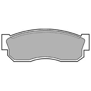 Комплект гальмівних колодок передн, NISSAN CHERRY III, SUNNY, SUNNY I, SUNNY II SUBARU JUSTY I, LIBERO, REX II 0.5-1.8 08.81-02.00 Delphi LP261