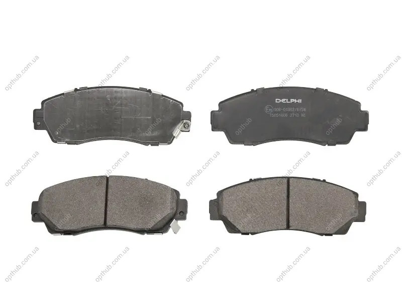 Комплект гальмівних колодок передн, HONDA CROSSTOUR I, CR-V IV, CR-V V, CR-V VI, ODYSSEY 1.5-3.5 09.05- Delphi LP2710 (фото 1)