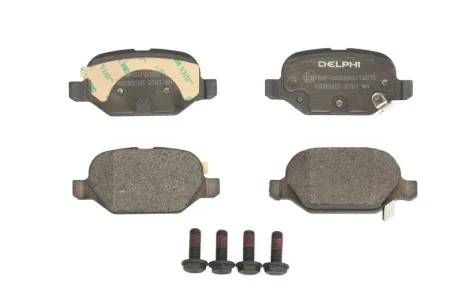 Комплект гальмівних колодок задн, FIAT 500, 500 C, PANDA 0.9/1.3D/1.4 10.07- Delphi LP2761