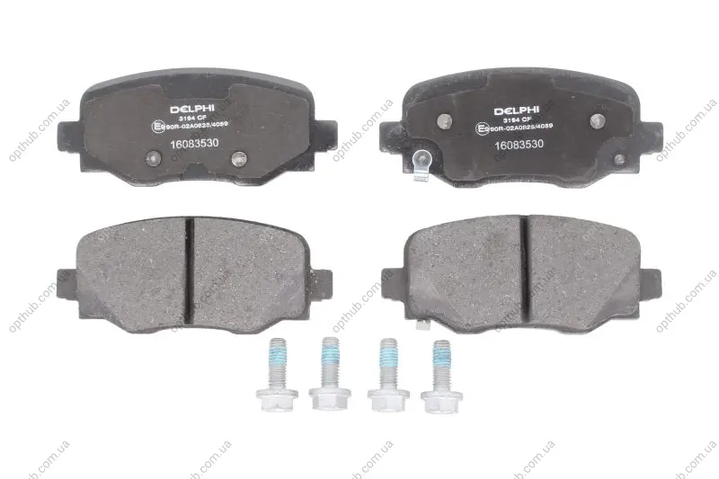 Комплект гальмівних колодок задн, ABARTH 500E ALFA ROMEO TONALE FIAT 500L, 500X JEEP COMPASS, RENEGADE 1.0-Electric 09.13- Delphi LP3194 (фото 1)