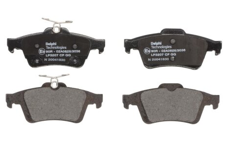 Комплект гальмівних колодок з 4 шт. дисків Delphi LP3207