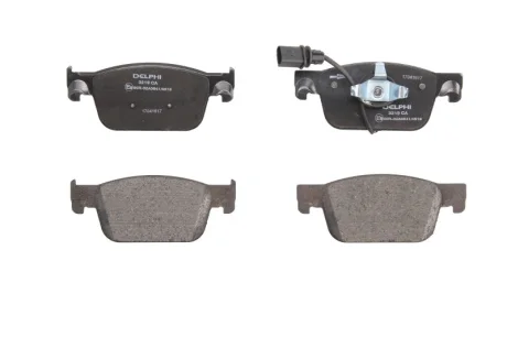 Комплект гальмівних колодок передн, AUDI A4 ALLROAD B9, A4 B9, A5 1.4-3.0D 05.15- Delphi LP3219