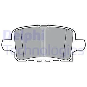 Комплект гальмівних колодок задн, OPEL ASTRA K, INSIGNIA B, INSIGNIA B COUNTRY, INSIGNIA B GRAND SPORT 1.0-2.0D 06.15- Delphi LP3372