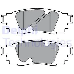 Комплект гальмівних колодок задн, LEXUS ES, RX, UX TOYOTA CAMRY, C-HR, COROLLA CROSS, PRIUS, RAV 4 V, YARIS CROSS 1.2-3.5H 10.15- Delphi LP3392