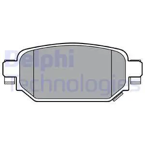 Комплект гальмівних колодок задн, MAZDA 3, CX-3 1.5-2.2D 07.13- Delphi LP3393 (фото 1)