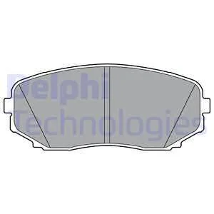 Комплект гальмівних колодок передн, MAZDA CX-7, CX-9 MITSUBISHI ECLIPSE CROSS, GRANDIS, L200 / TRITON, OUTLANDER III, PAJERO PININ I, PAJERO SPORT III 1.5-3.7 10.99- Delphi LP3399
