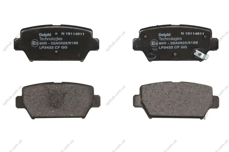 Комплект гальмівних колодок задн, MITSUBISHI ECLIPSE CROSS 1.5/2.0/2.2D 10.17- Delphi LP3433 (фото 1)