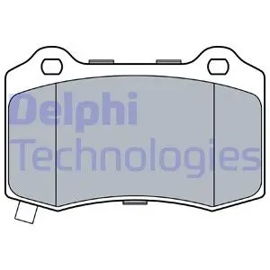 Комплект гальмівних колодок задн, CHEVROLET CAMARO CHRYSLER 300C DODGE CHALLENGER, CHARGER JEEP GRAND CHEROKEE, GRAND CHEROKEE III, GRAND CHEROKEE IV TESLA MODEL X 3.0-Electric 06.05- Delphi LP3547 (фото 1)