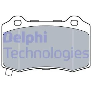 Комплект гальмівних колодок задн, CHEVROLET CAMARO CHRYSLER 300C DODGE CHALLENGER, CHARGER JEEP GRAND CHEROKEE, GRAND CHEROKEE III, GRAND CHEROKEE IV TESLA MODEL X 3.0-Electric 06.05- Delphi LP3547